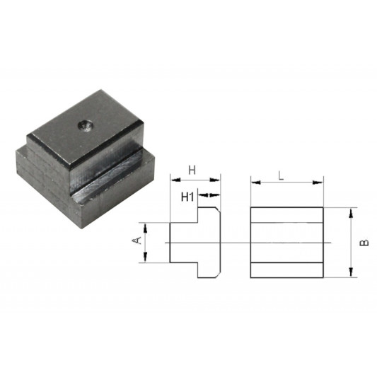 Aluminum T-slot nut blank for 10mm slots Aluminum T-slot nut blank for 10mm slots
