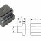 Aluminum T-slot nut blank for 10mm slots Aluminum T-slot nut blank for 10mm slots