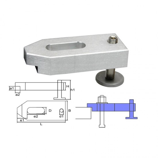 Height adjustable clamp M6